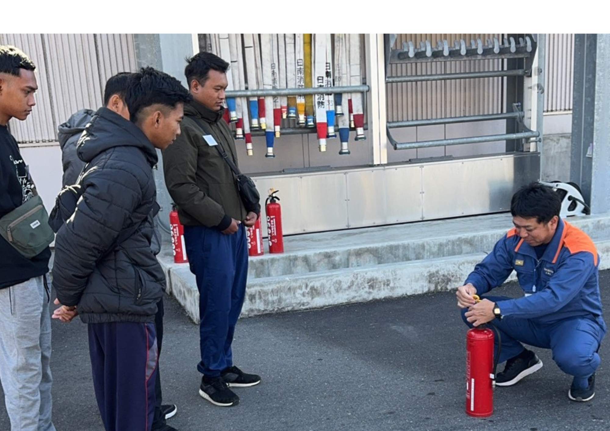 消防訓練などのオリエンテーション
